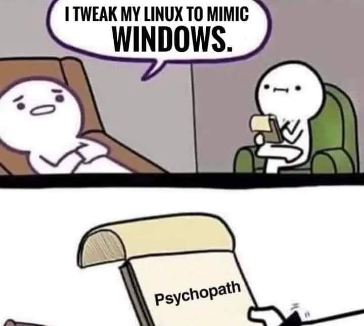 GNU/Windows psychopath